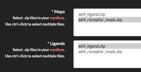 Submit AutoDock4 job on BOINC Central