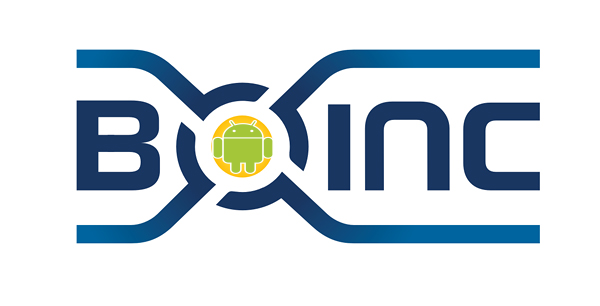BOINC logo with the Android logo in the yellow circle