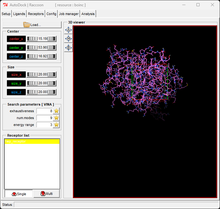 Raccoon2 docking parameters