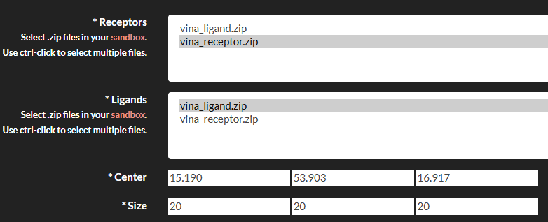 Submit Vina job on BOINC Central